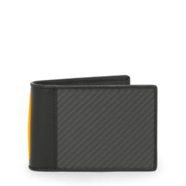 Picture of Tumi I McLaren Slim Single Billfold- Carbon/Papaya