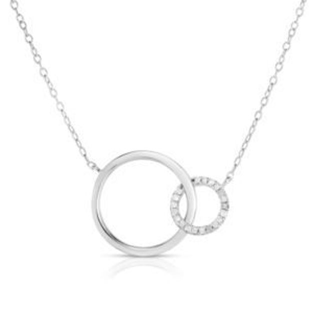 Picture of Diamond Circle Necklace Silver