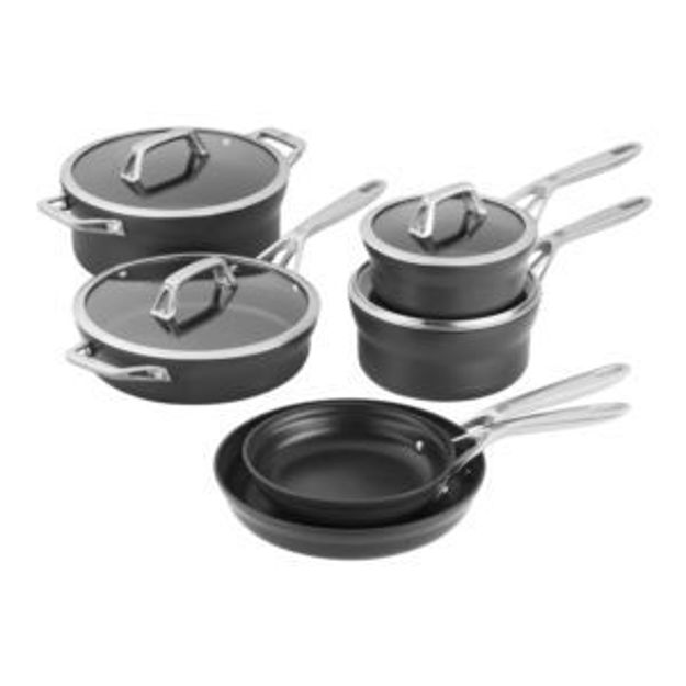 Picture of Motion 10pc Aluminum Hard Anodized Ceramic NS Cookware Set