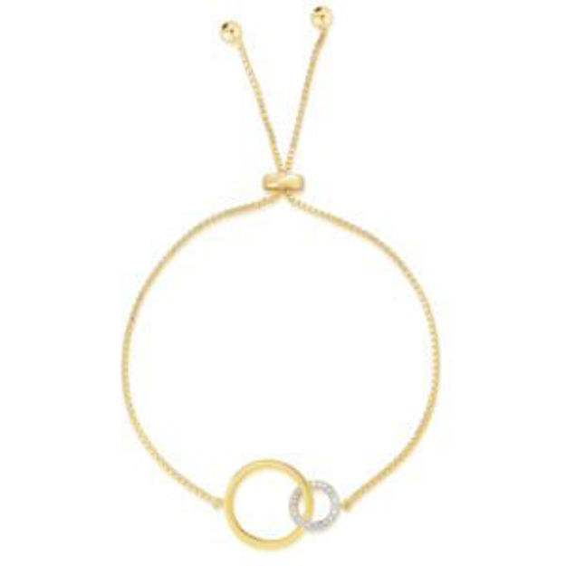 Picture of Diamond Circle Bolo Bracelet Gold