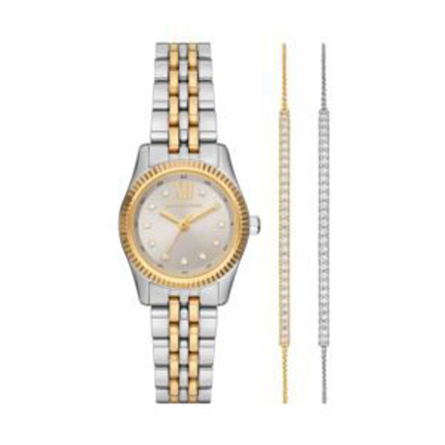 Picture of Ladies Lexington Gold & Silver-Tone Stainless Steel Watch & Bracelet Gift Set