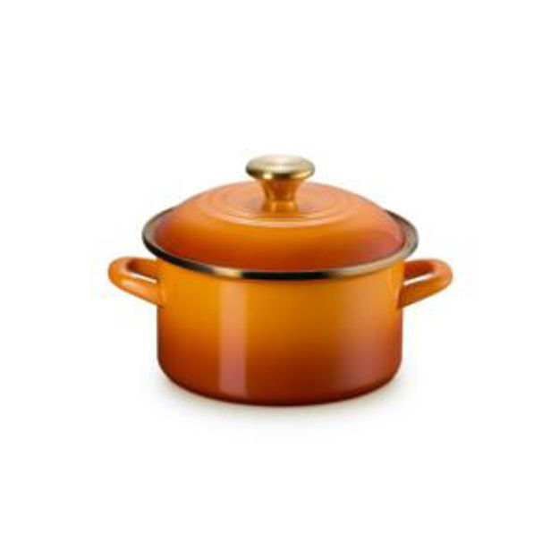 Picture of 3.8qt Enamel on Steel Covered Stockpot Persimmon