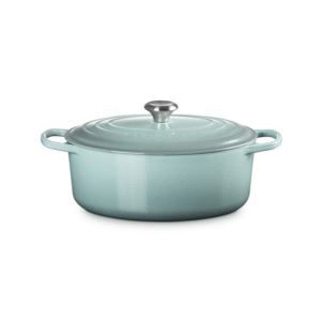 Picture of 6.75qt Signature Cast Iron Oval Dutch Oven Sea Salt