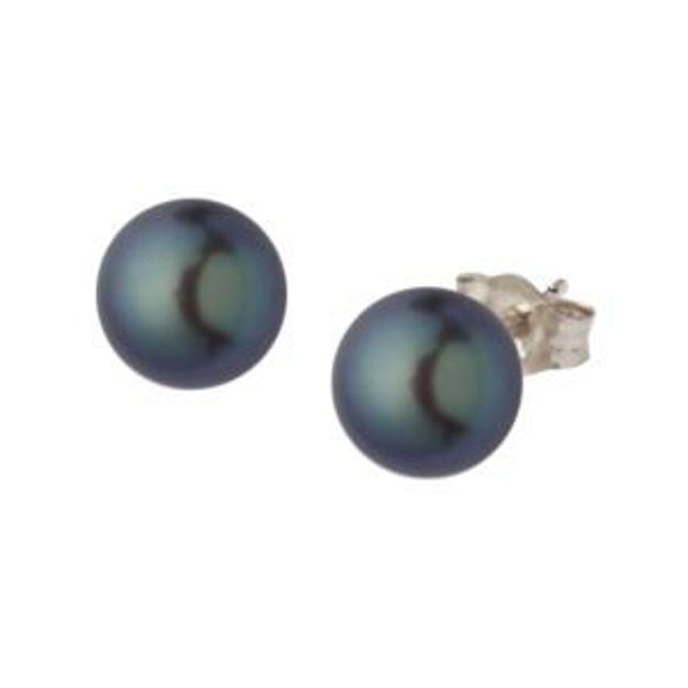 Picture of Pearl Earrings 6mm - Black