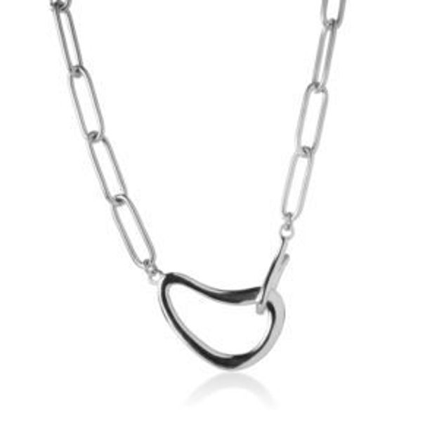 Picture of Abstract Paperclip Necklace Silver