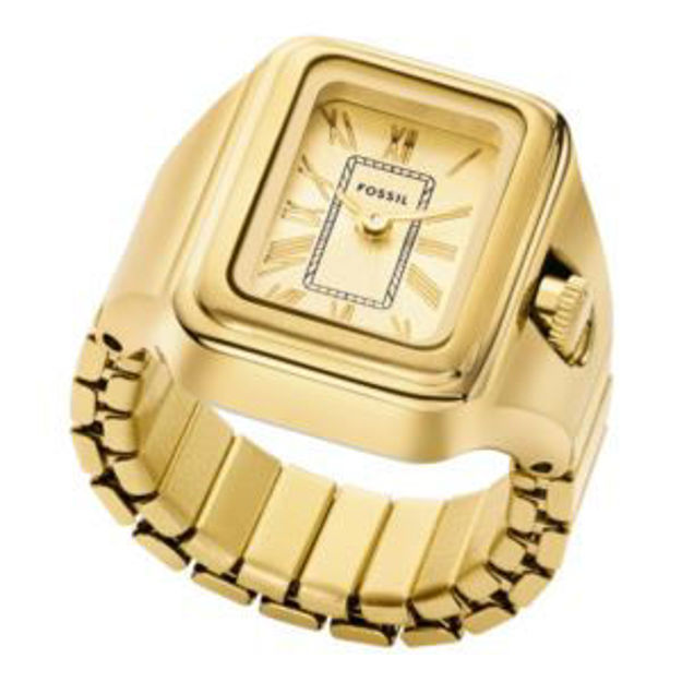 Picture of Ladies Raquel Gold-Tone Square Ring Watch Gold Dial