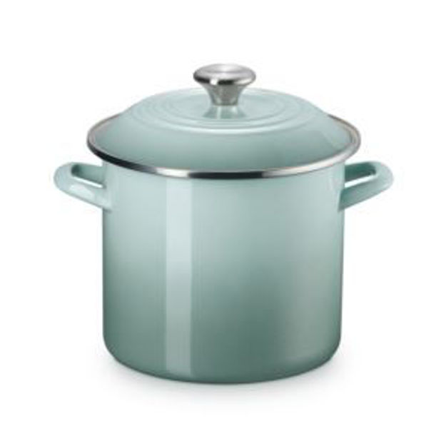 Picture of 8qt Enamel on Steel Covered Stockpot Sea Salt