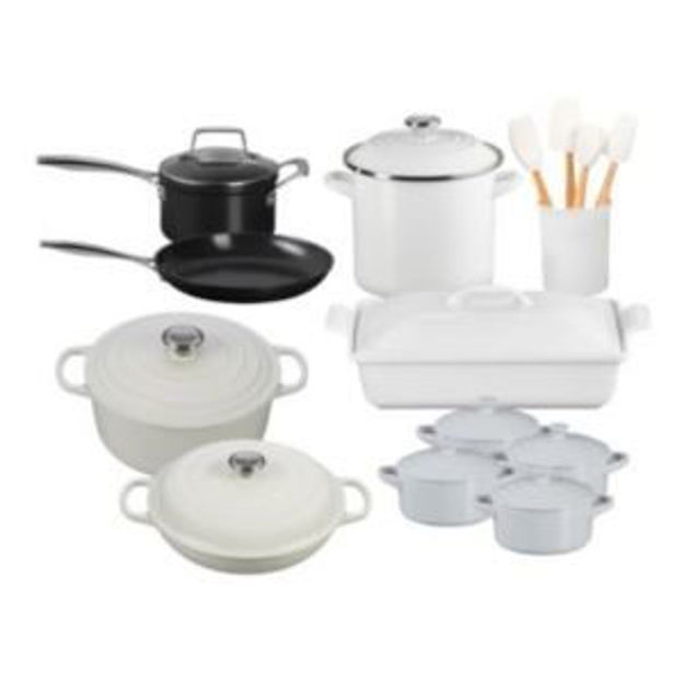 Picture of 20pc Mixed Material Kitchen Set White