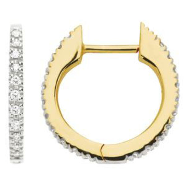 Picture of Diamond Huggie Earrings Gold
