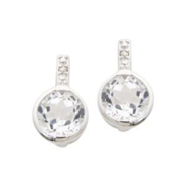 Picture of Diamond & White Topaz Earrings
