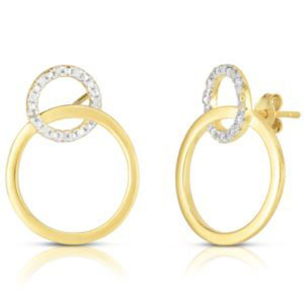 Picture of Diamond Circle Earrings Gold