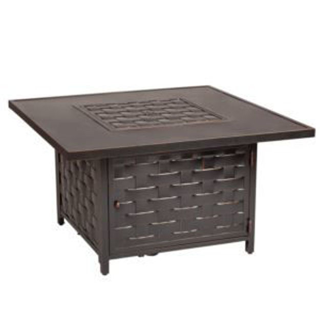 Picture of Armstrong 42" Square Basketweave Convertible Gas Fire Pit Table