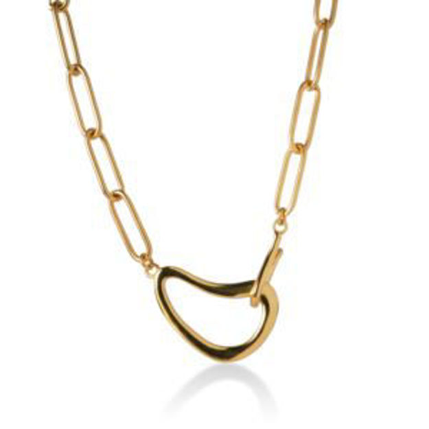 Picture of Abstract Paperclip Necklace Gold