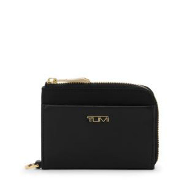 Picture of Voyageur Slg L-Zip Card Case - Black/Gold