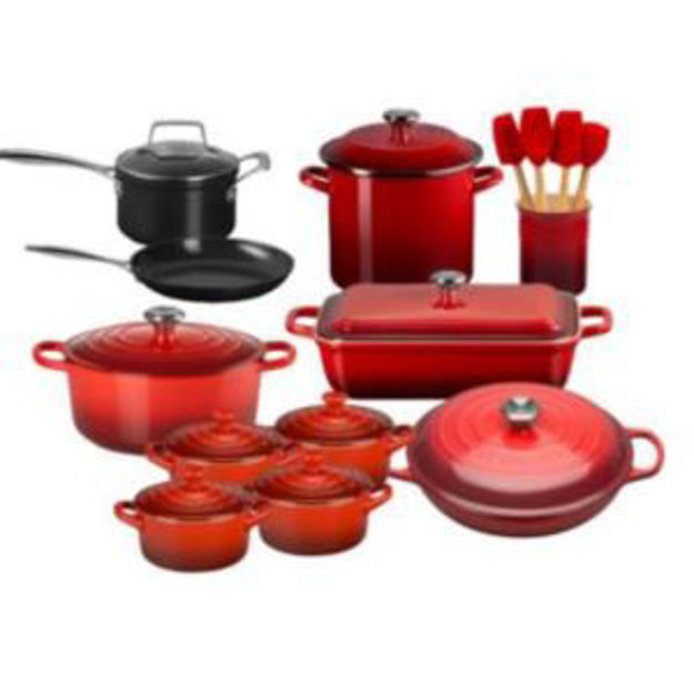 Picture of 20pc Mixed Material Kitchen Set Cerise