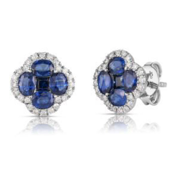 Picture of Sapphire and Diamond Earrings