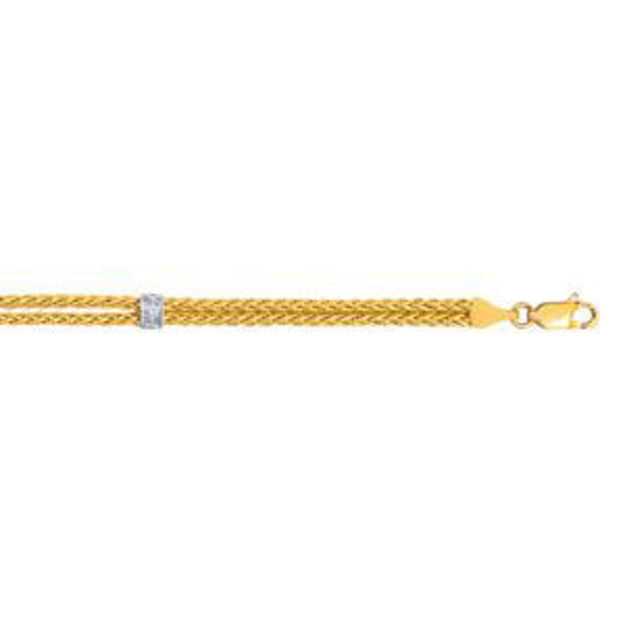 Picture of 14K White & Yellow Gold Bracelet w/ Diamonds