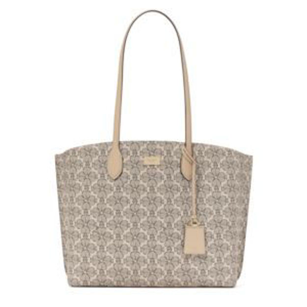 Picture of Suite Spade Flower Coated Canvas Large Work Tote - Neutral Multi