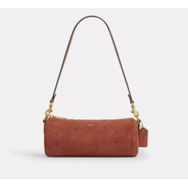 Picture of Suede Barrel Bag - Clay
