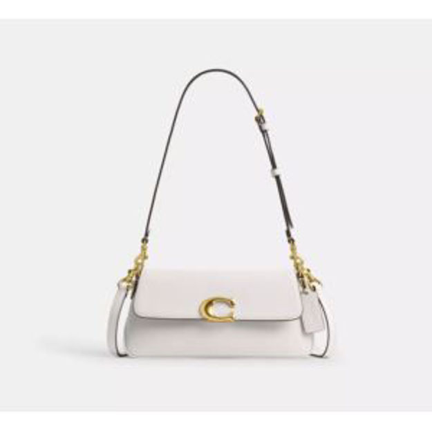 Picture of Refined Calf Leather Jet Shoulder Bag - Chalk