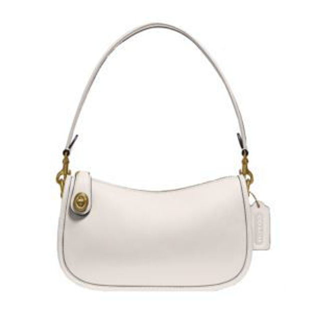 Picture of Glovetanned Leather Swinger Bag - Chalk