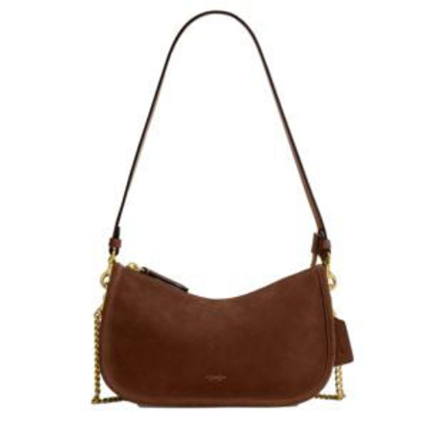 Picture of Suede Waverly Bag - Warm Brown