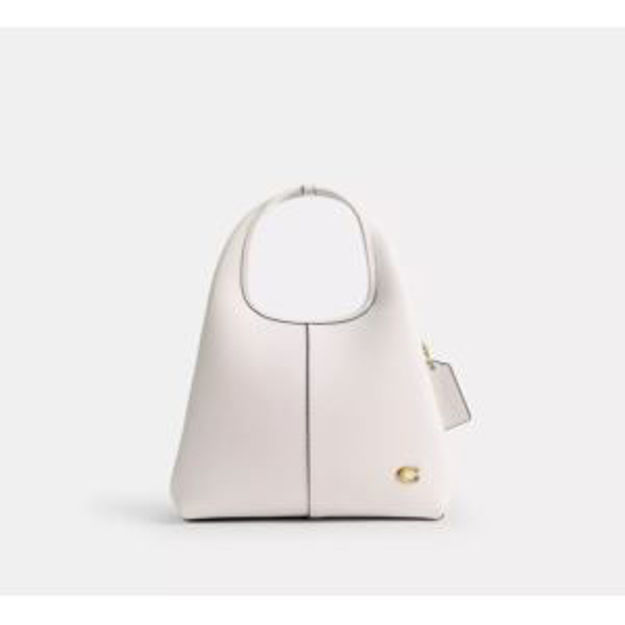 Picture of Pebble Leather Lana Shoulder Bag 23 - Chalk