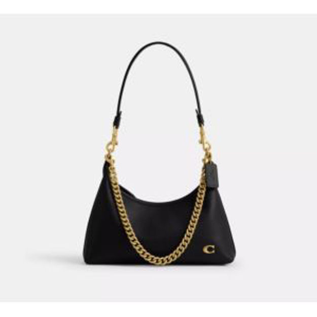 Picture of Glovetanned Leather Juliet Shoulder Bag 25 - Black