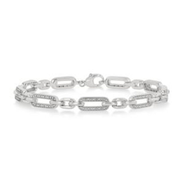Picture of Diamond Paperclip Link Bracelet