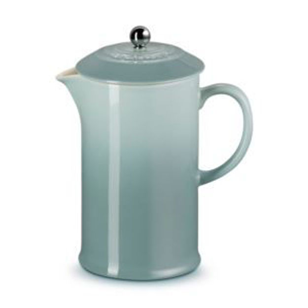 Picture of 1.1qt Stoneware French Press w/ Stainless Steel Knob Sea Salt