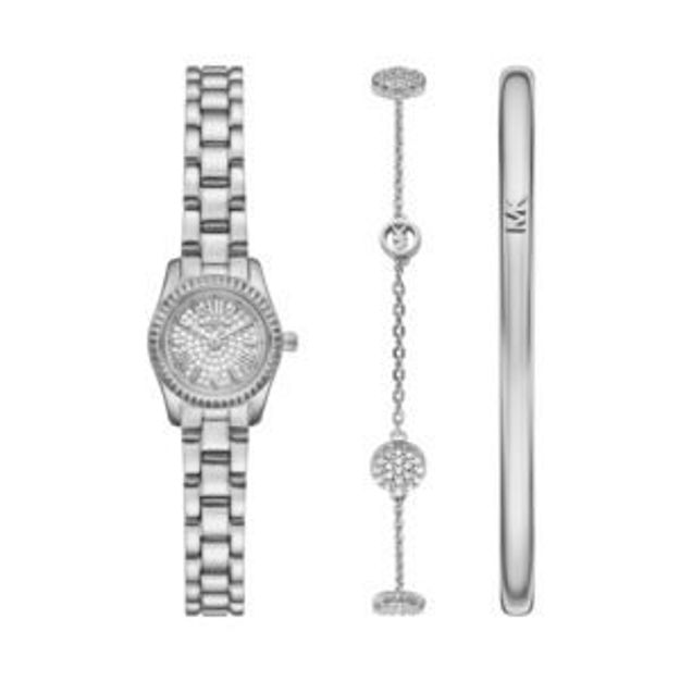 Picture of Ladies Lexington Silver-Tone Stainless Steel Watch & Bracelet Gift Set
