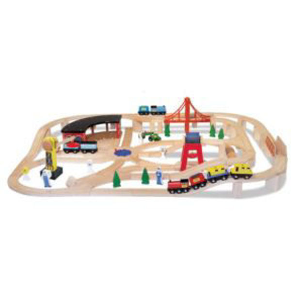Picture of Wooden Railway Train Set Ages 3+ Years