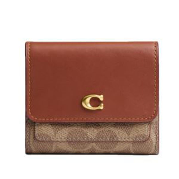 Picture of CC Signature Mila Flap Wallet - Tan/Caramel