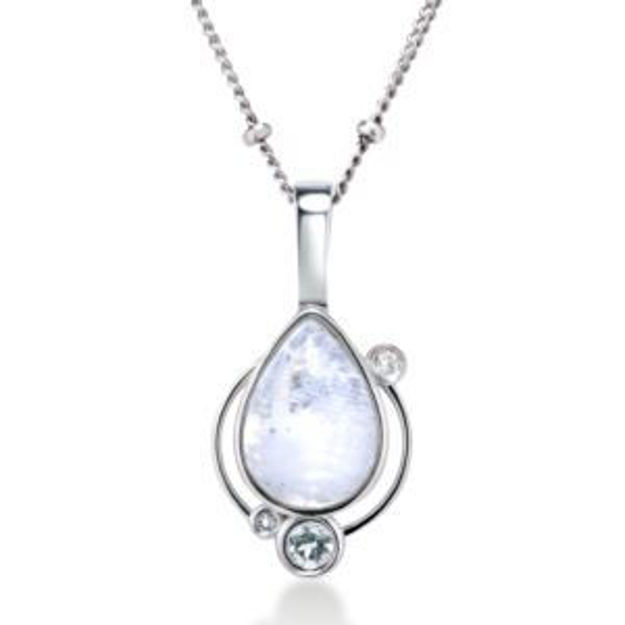 Picture of Moonstone Pendant Necklace Silver