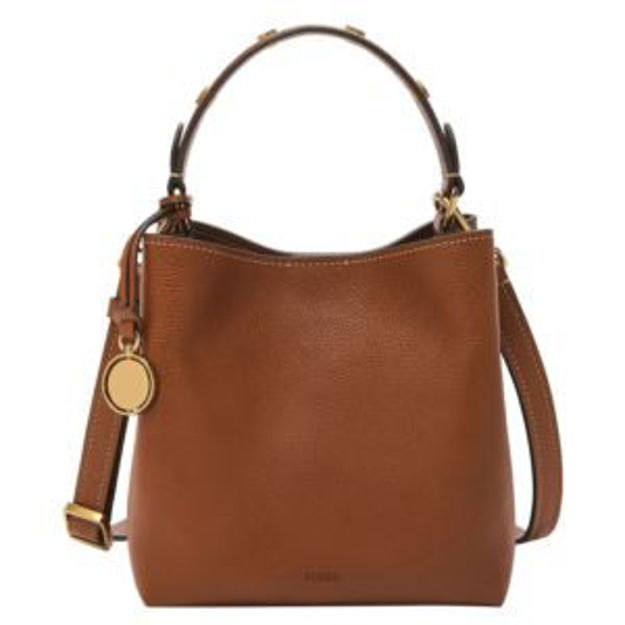 Picture of Jessie Leather Small Bucket Crossbody Bag Medium Brown