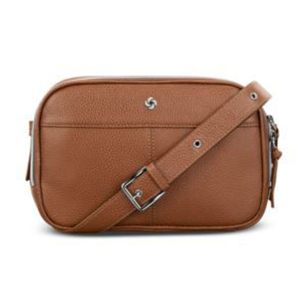 Picture of Mobile Solution 2 Leather Crossbody Cognac