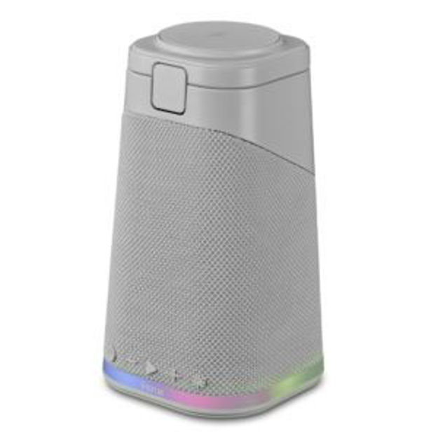 Picture of Power Tower Triple Wireless Charging Stand w/ Bluetooth Speaker Light Gray