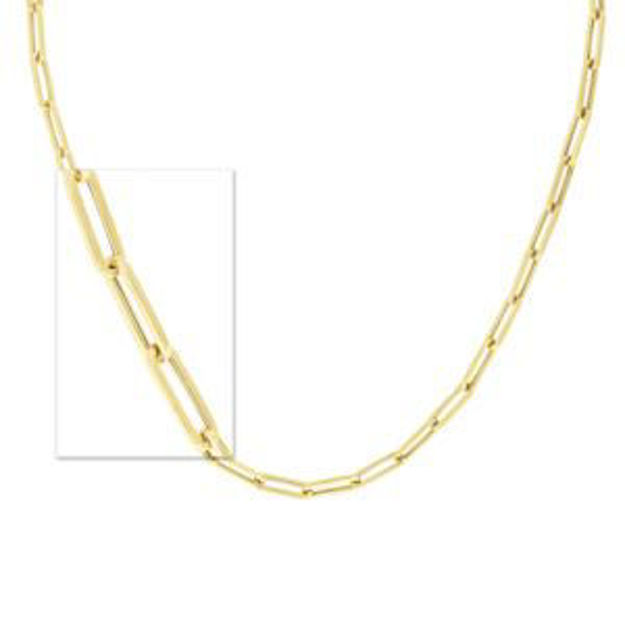Picture of 10k Yellow Gold Paperclip Necklace