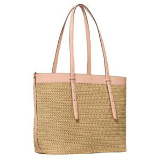 Picture of Do It All Straw Large Tote - Light Cantaloupe Multi