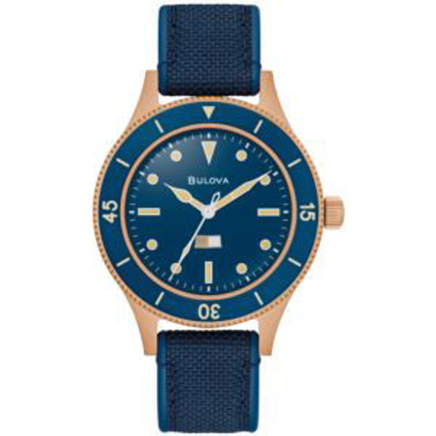 Picture of Men's MIL SHIPS Automatic Deep Blue CORDURA + HNBR Strap Watch Deep Blue Dial