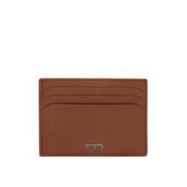 Picture of Nassau 6 Credit Card Slim Card Case - Cognac
