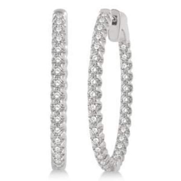 Picture of Diamond Hoop Earrings