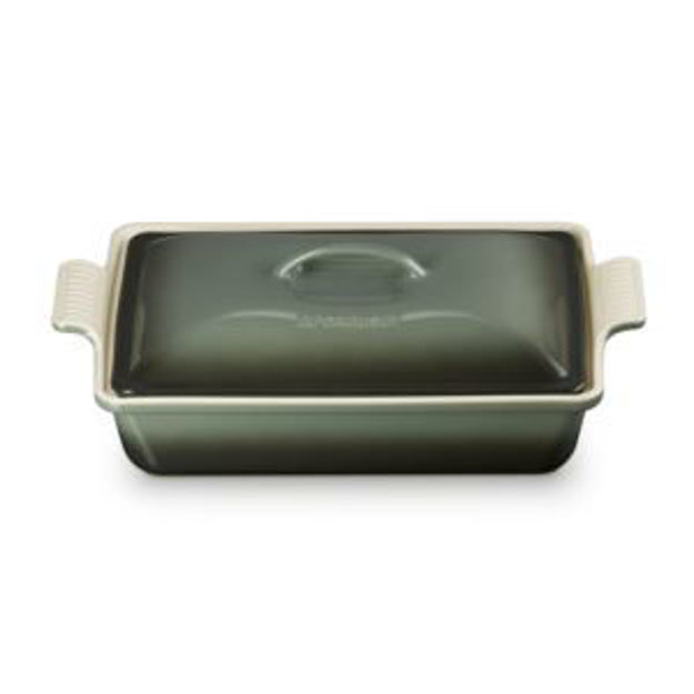 Picture of 4qt Heritage Stoneware Covered Rectangular Casserole Thyme