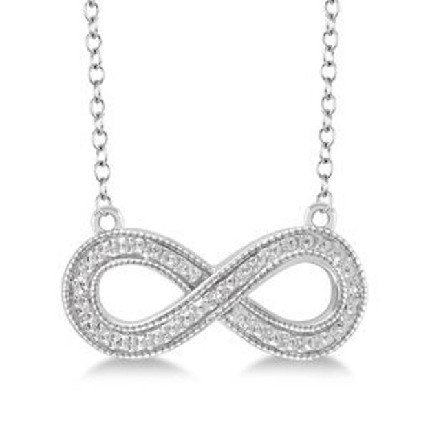 Picture of Diamond Infinity Necklace Silver