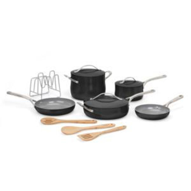 Picture of Cuisinart Culinary Collection 12-Piece Ceramic Nonstick Pots and Pans Cookware Set in Black