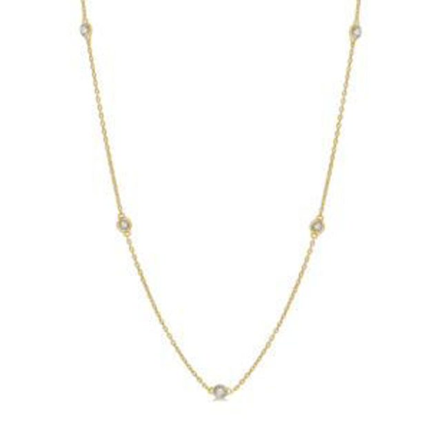 Picture of 14k Yellow Gold Diamonds By The Yard Necklace .50twt