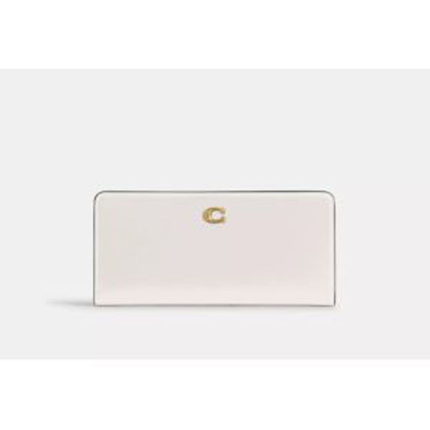 Picture of Leather Essential Skinny Wallet - Chalk