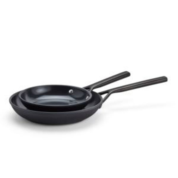 Picture of Milano 2pc Aluminum Ceramic Fry Pan Set Matte Black