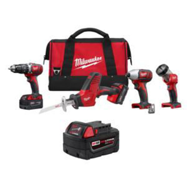 Picture of M18 Cordless 4-Tool Combo Kit Plus Extra Battery