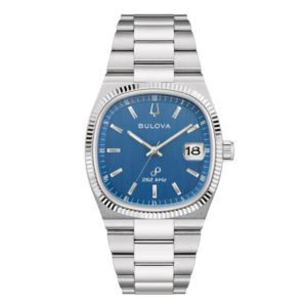Picture of Mens Super Seville HPQ Precisionist Silver-Tone Stainless Steel Watch Blue Dial